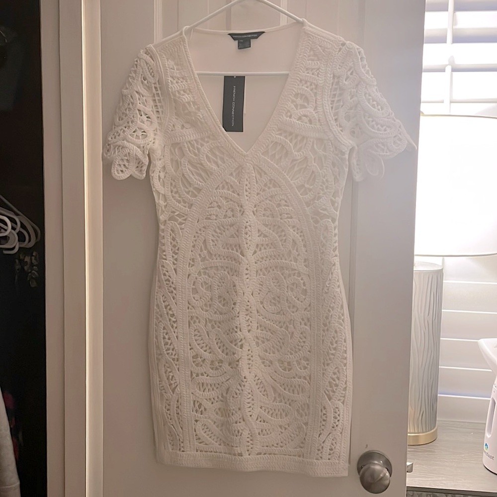 French Connection size 0 White Dress NWT
